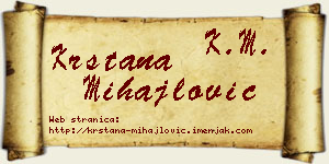Krstana Mihajlović vizit kartica